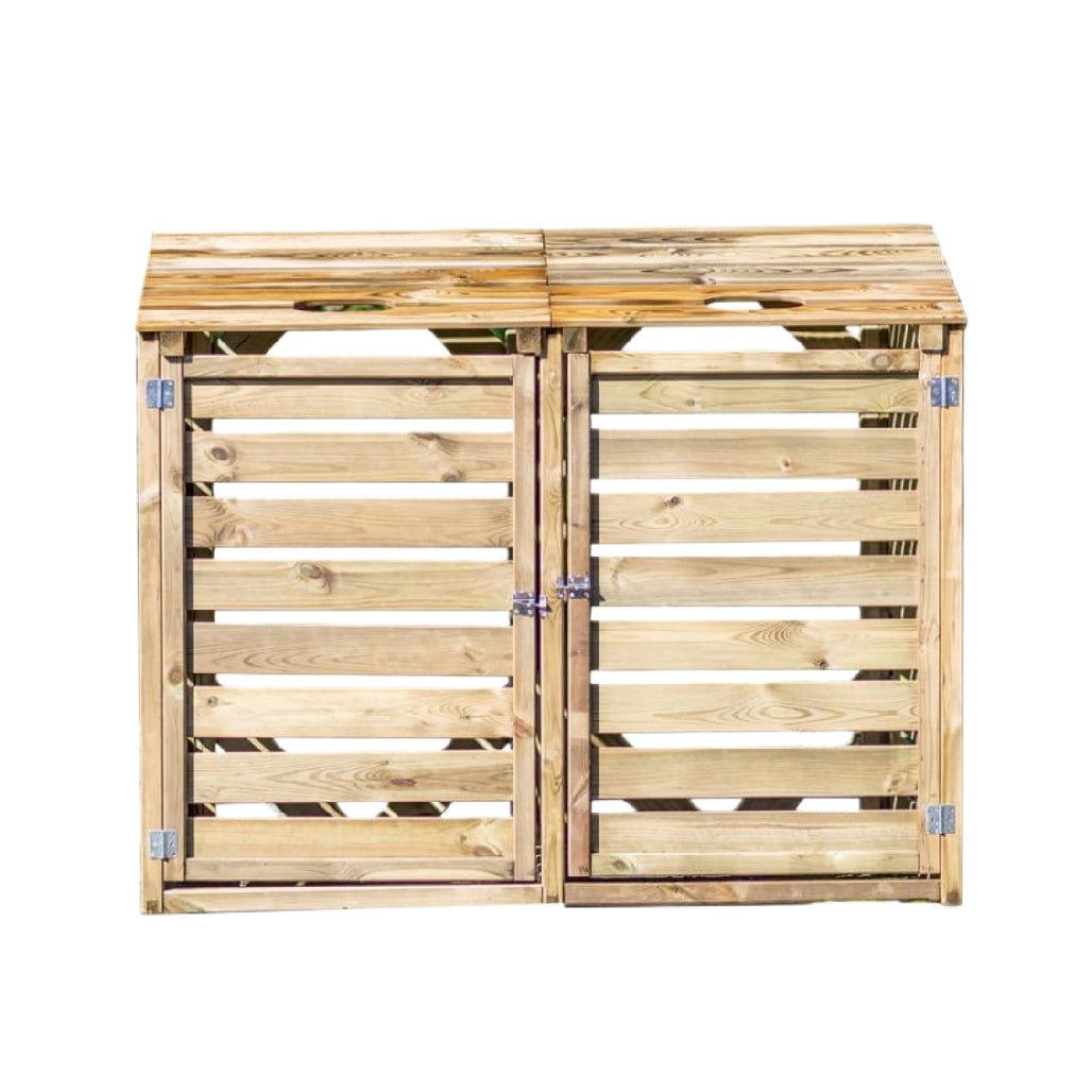 Wooden Storage Cabinet for Outdoor Use Made from Natural Wood - 80 x 40 x 70